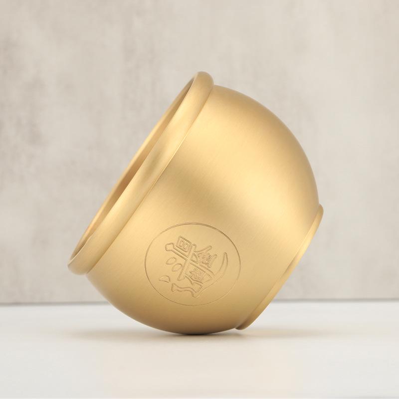 Copper Pot Decorative Ashtray: Pure Brass Blessings and Wealth Attraction Jar.