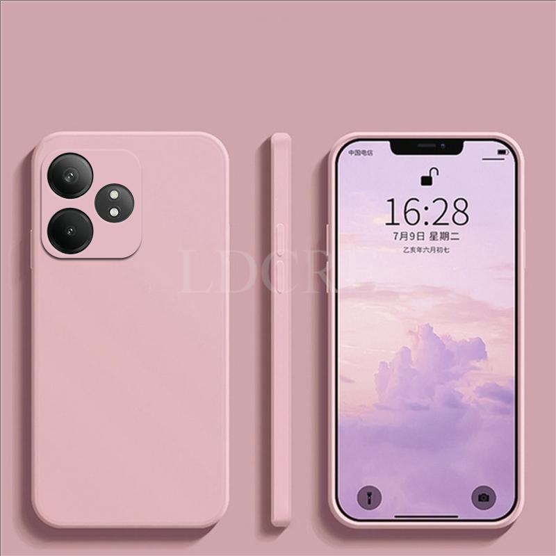 

Чохол для Realme GT 6 Рідкий силіконовий чохол Чохол для Realme GT 6 6T TPU М який гумовий захисний чохол для телефону Чохол для Realme GT 6 Realme GT 6T рожевий