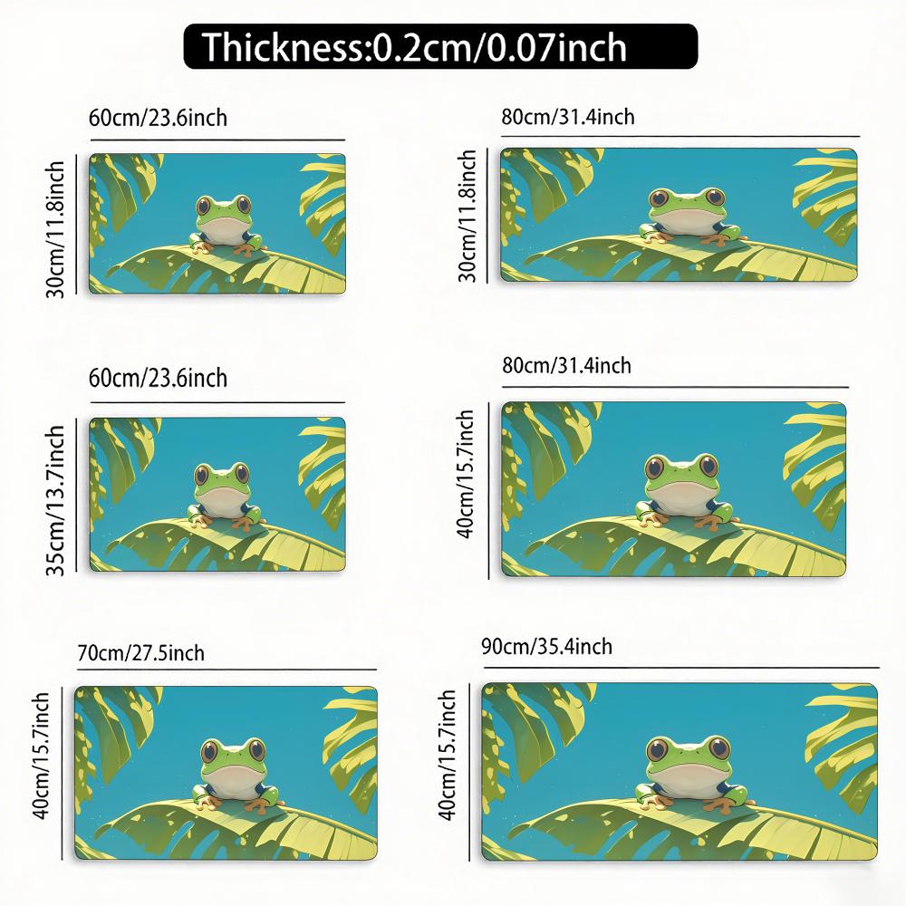 Kawaii Frogs Series Magic Party Game Mat Durable Rubber for MTG&TCG Games 35X60cm Mouse Pad Offices Desk Mats Friendly Design