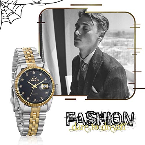 JEWELRYWE Couple's Watches, Popular Stainless Steel Analog, Waterproof, Japanese Quartz Movement, Bracelet Watch, Fashion Accessory, Perfect Gift for