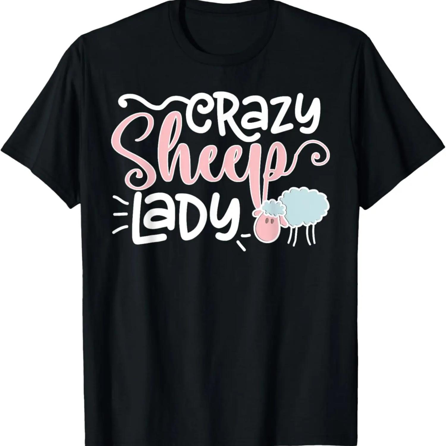 Crazy Sheep Lady Sheep Mom Sheep Owner Sheep Mother T-Shirt S