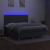 Maison Exclusive - Sommier à lattes de lit et matelas et LED Gris foncé 160x200 cm