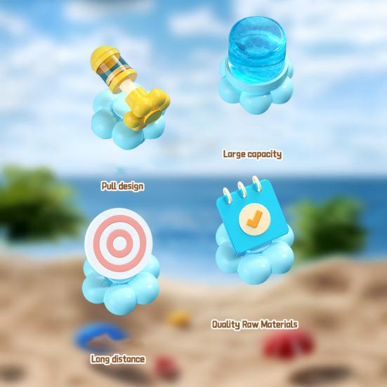 Wasserspielzeug Hochdruck-Wasserspritzer Ziehrohr-Design Wasserspritzpistole Funkeneffekt Sommerwasserspielzeug für Kinder Jungen Mädchen