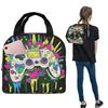 Sac à lunch isotherme abstrait graffiti coloré pour gamer, manette de jeu, pour femmes, enfants, boîtes alimentaires portables, boîte à lunch thermique, sac fourre-tout