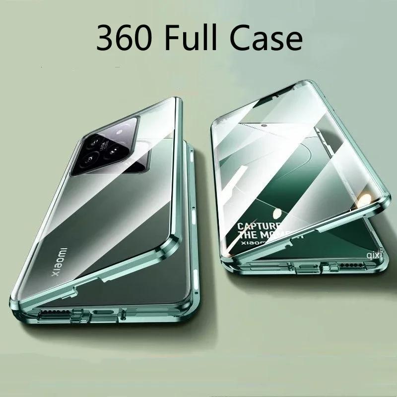 

Для Xiaomi 14T Pro 14 T Магнитный Адсорбционный Двусторонний Закаленный Стеклянный Чехол Для Телефона Для Xiaomi 13T Pro Mi14TPro Металлическая Рамка For Xiaomi 14T Pro чёрный