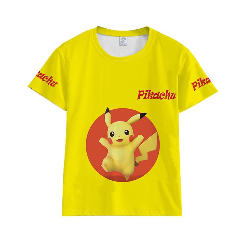 Tshirt Detective Pikachu 3d Print Short Sleeve Cosplay Costume Tops Tee