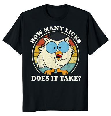 Eule Wie viele Licks braucht es Unisex T-Shirt