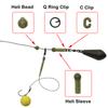 5Set Carp Fishing Accessories Kit C Clip (3/6lb) Q Ring Clip Heli Bead Sleeves Carp Hair Rig For Carp Fishing Terminal Tackle