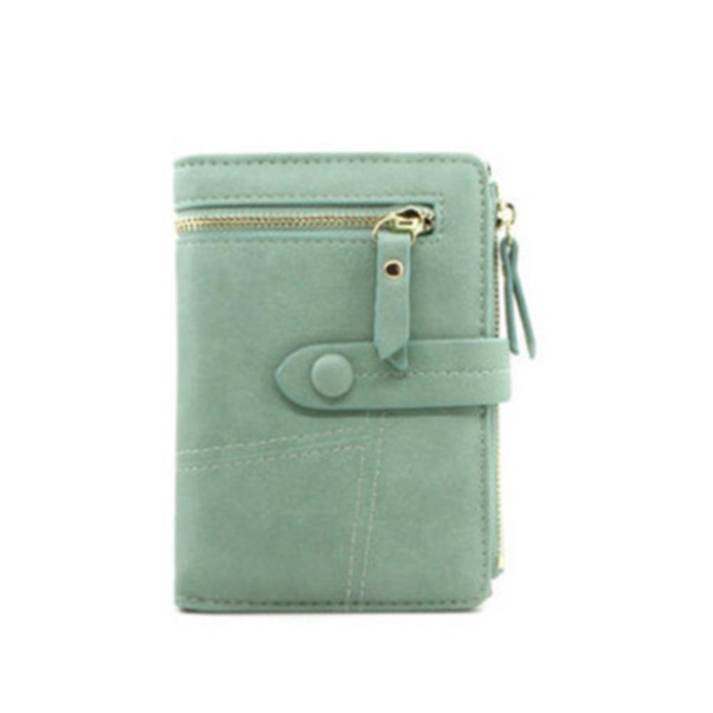 Multi-card Slot Women Card Bag Folding PU Leather Coin Purse Simple Short Women Wallets  Girl