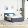 VidaXL Ottoman Bed Frame with Mattress Dark Grey 140x190 Cm Velvet, Bed Frame, Upholstered Bed Frame, Bed Frame 3311916