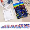 8Pcs White Stretched Canvas for Painting 10cm-30cm Blank Artist Boards Profile Cotton Canvas Panels for Beginners Professionals