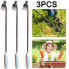 3PCS Hand Weeder Tool with Long Handle Manual Weed Digger Gardening Hoeing Rake Weeding Tools for Yard Lawn Farmhouse Gardening
