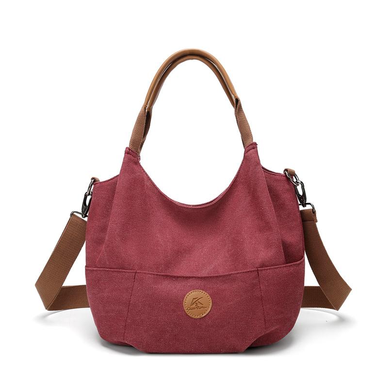 Canvas Shoulder Bag Large Capacity Tote Bag Women's Commuter Underarm Bag