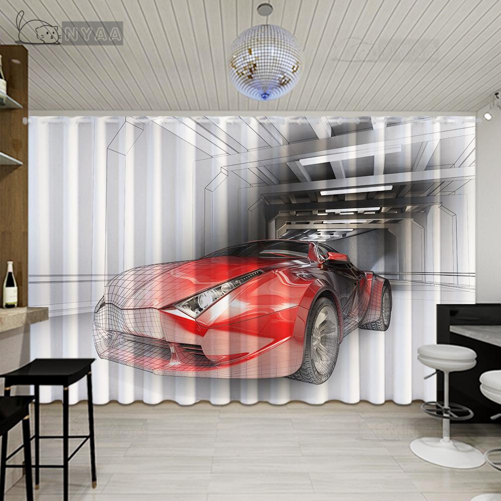 

2 предмета штор в стиле киберпанк, классные шторы для автомобиля, спальни, гостиной, кухни, автомобиля, студии, окна, индивидуальный крючок для драпировки картин 2x50W100H(CM)&hook