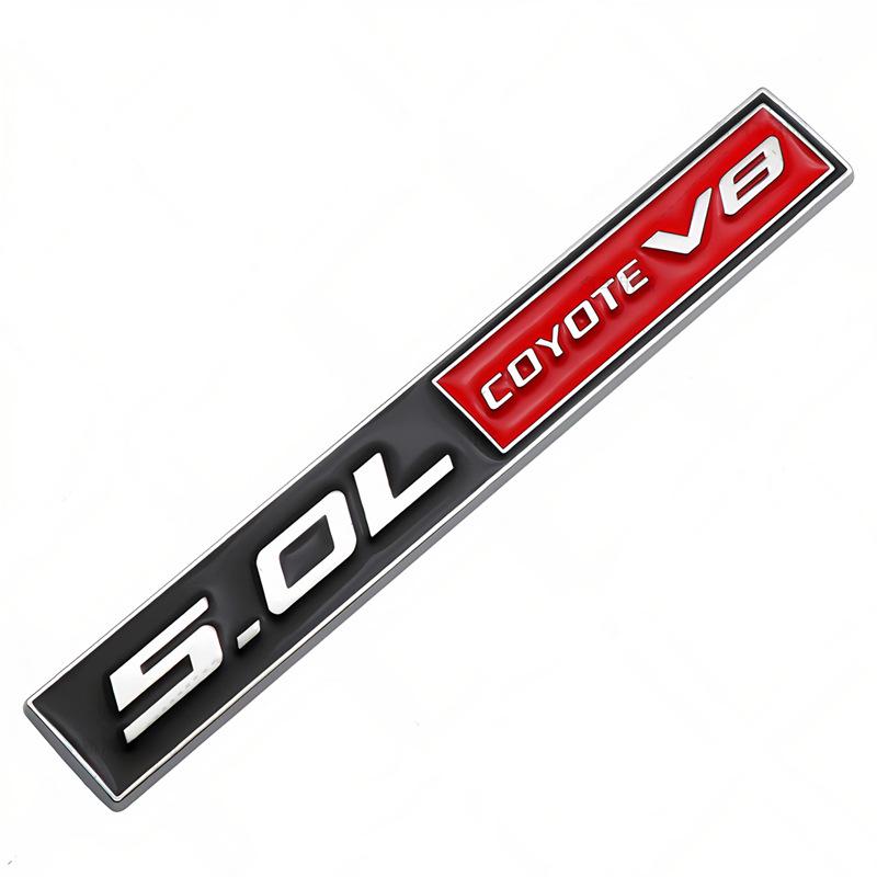 Ford Mustang 5.0L COYOTE V8 Metal Emblem - Car Modification Fender Sticker