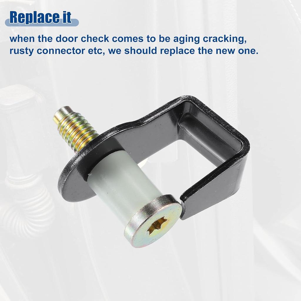 ACROPIX Door Lock Striker Bolt Assembly Replacement Fit for Ford F-150 F-250 F-350 1984-1996 NO. E9AZ 5422008-A - Pack of 2 Black