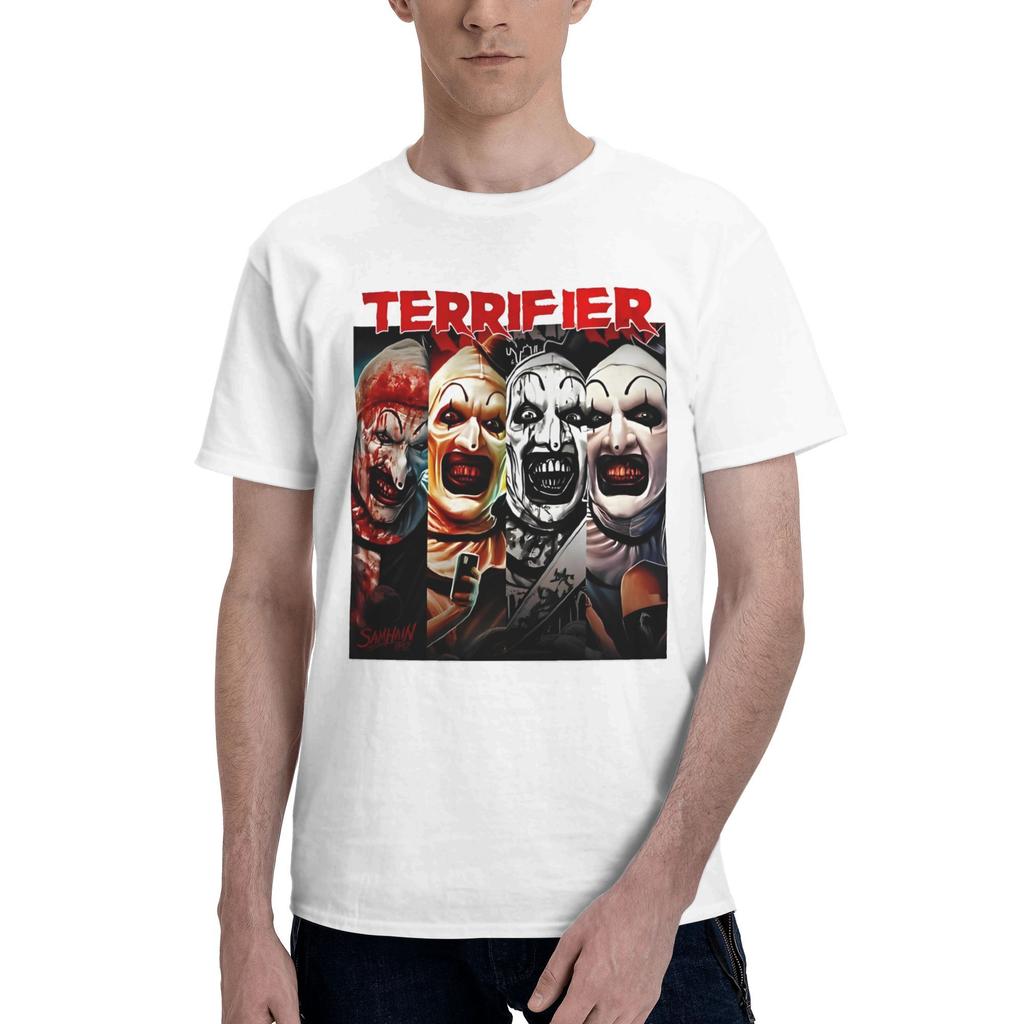 Terrifier Art The Clown Lover T Shirts for Men Women Cotton Amazing T-Shirt Crew Neck Halloween Tee Shirt Clothes Printed