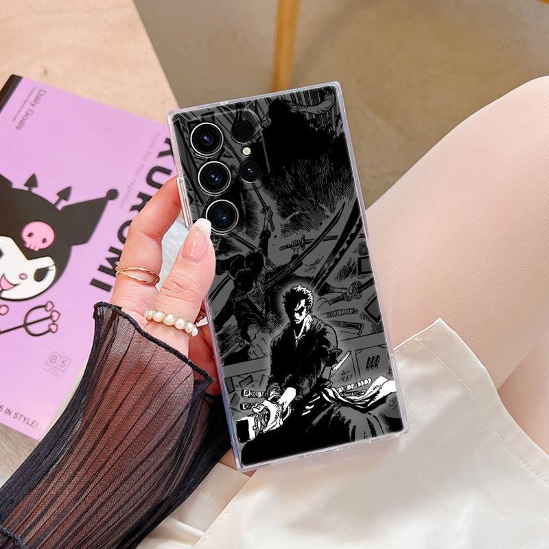 Ones P-Pieces Zoro Manga Case Coque For Samsung Galaxy S26 S25 S24 S23 Ultra S22 S20 Plus S21 FE A57 5G Clear Phone Cover Funda