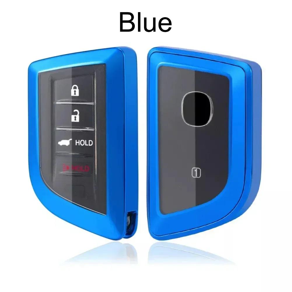 

1 шт. автомобильные чехлы для ключей с дистанционным управлением из ТПУ для Acura MDX 2024-2024 2024-2024 для Acura RDX 4bts надежный протектор стильный дизайн синий