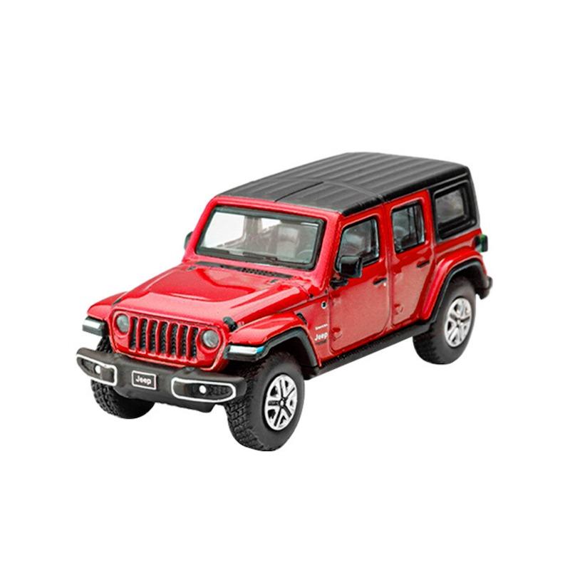 

1:64 Red Jeep Wrangler Sahara 2019 SUV Off Road Model Metal Car NIP