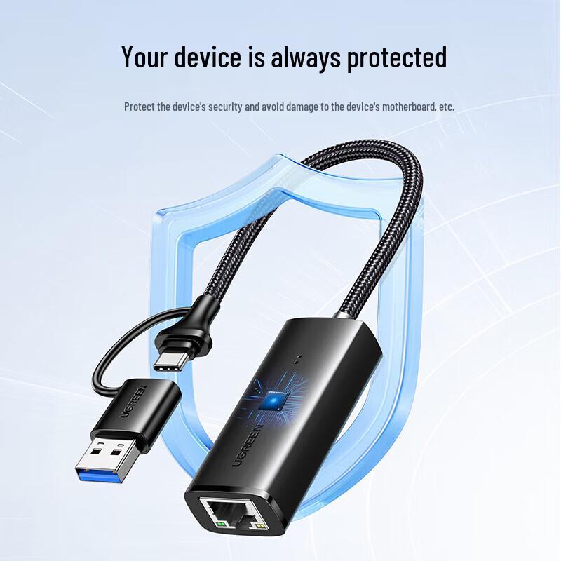 UGREEN USB-C & USB 3.0 to Gigabit Ethernet Adapter CM650
