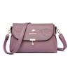 Soft Leather Embossed Shoulder Bag for Middle-aged Ladies, Crossbody Bag, Trendy Bag