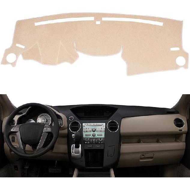 Dashboard Cover Fit for Honda Pilot 2002 2003 2004 2005 2006 2007 2008 Dash Cover Mat Pad Carpet Protector (Beige)