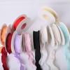 1 Roll 900x2.5CM Ruffle Edge Ribbon DIY Sewing Flower Bridal Bouquets Christmas Gift Box Wrapping Decorative Ribbon Solid Polyester Pleated