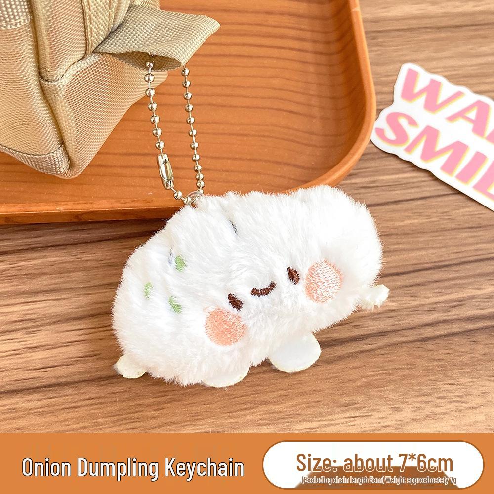 Cute Dumpling Plush Keychain - Cartoon Figure Bag Pendant Gift