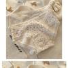 Women S Lace Trim Cotton Underwear Antibacterial Pure Cotton Mid Waist Ladies Panties