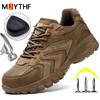 Breathable Men's Safety Shoes European Steel Baotou Meets the Standard for Kevlar Work Shoes Protection Sneakers Lightweight
