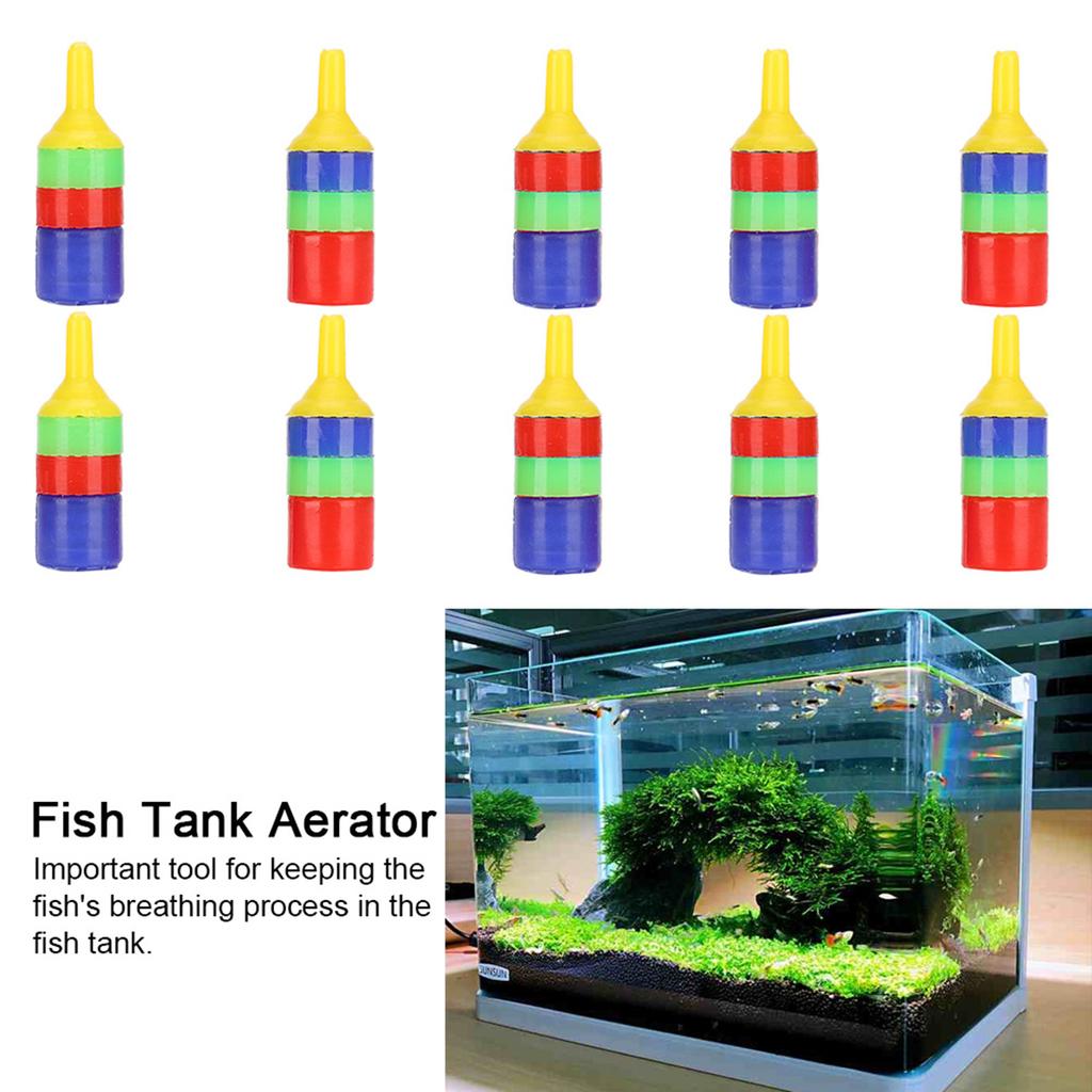 10pcs Aquarium Stone, Stone Bubble Cylinder Release Oxygen Increased Diffuser High Efficiency Ventilation Cleaning Pump Accessories for Aq