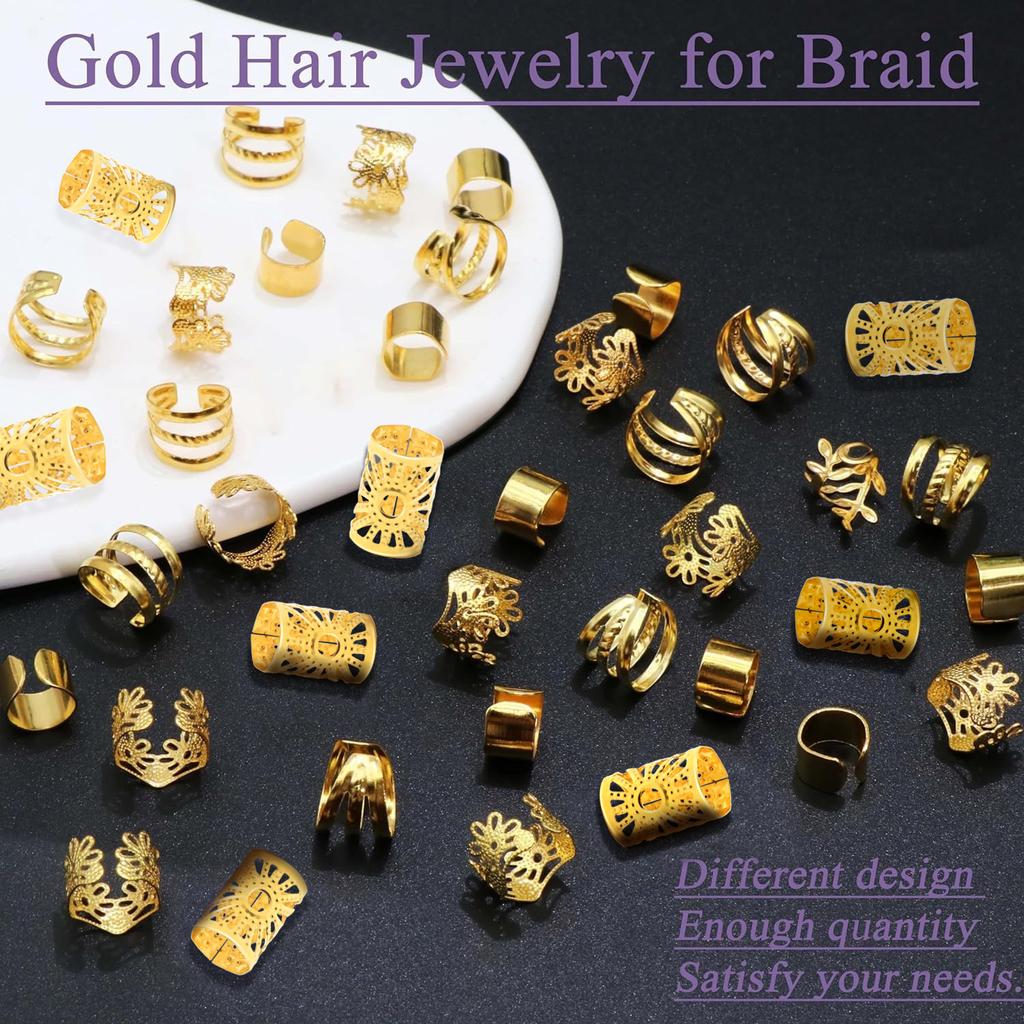40 pieces, Crown Dirty Braid Hair Rings, Hair extensions, Hairdressing Supplies