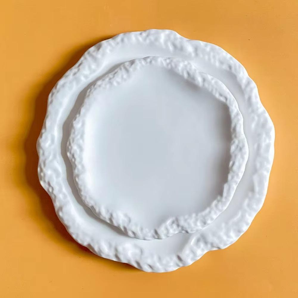 Rock Pattern Gypsum Mold Tray Irregular Pallet DIY Concrete Silicone Mold Process Casting Tool