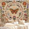 VIKAMA Vintage Bohemian Wall Hanging Butterfly Dance Enchanted Realm Tapestry Banner Tapestry Bedroom Aesthetic Hanging Tapestry