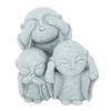 Monk Buddha Statue Chinese Green Sandstone Cute Buddha Figurine 3 Little Monks Ornament for Fish   Aquarium Home Garden Decoration