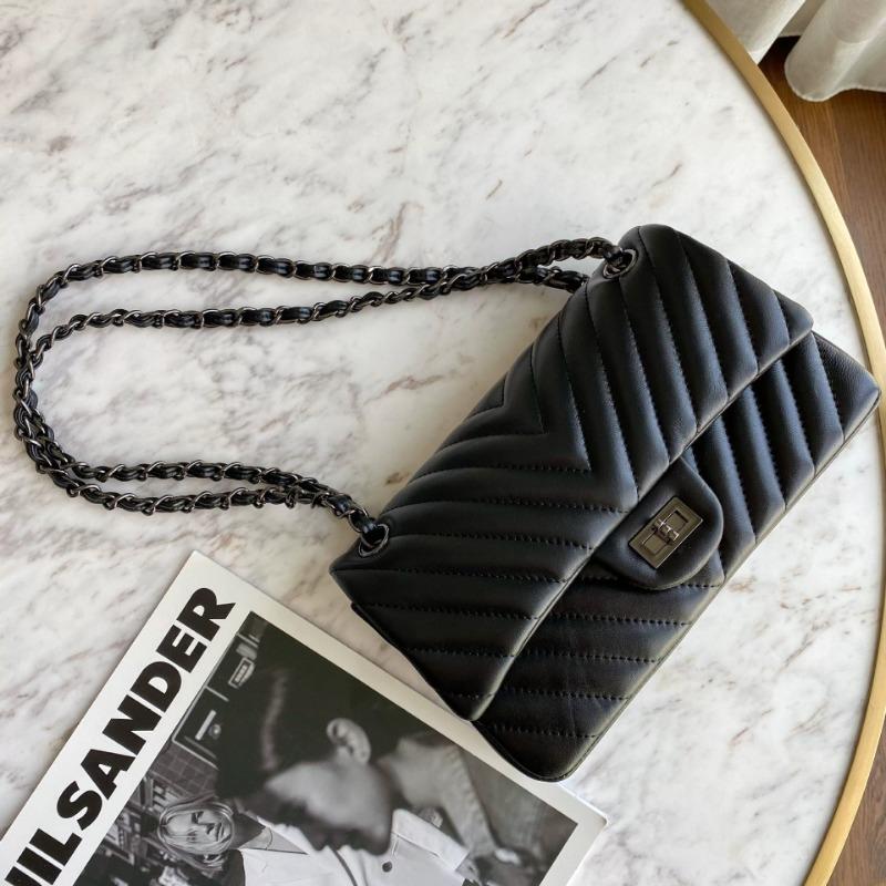 Nuova borsa piccola quadrata in pelle, versatile borsa a catena a rombi V-grid, pendolarismo e uscite di grande capacità, borsa da donna a spalla a tracolla