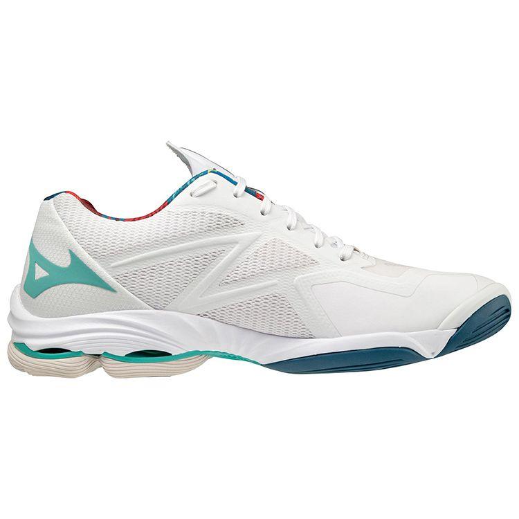 Mizuno Wave Lightning Z7 Kulatá špička Pohodlné Nízké Tréninkové Boty Unisex Tenisky Bílá Červená Zelená V1GA220048