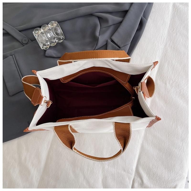 Korean Fashion Canvas Bag Korean Instagram Large Capacity Handheld Bag Women Commuter Shoulder Crossbody Tote