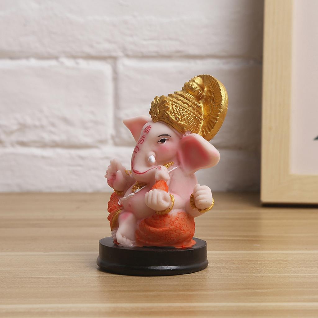 Hinduistický sloní bůh soška Malá soška Ganesha Náboženská figurka Náboženská socha pro chrámový obchod Stolní dekorace do kanceláře