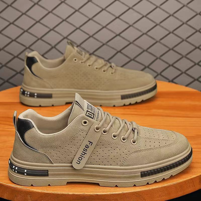 

Spring non-slip construction site breathable shoes new wear-resistant men s shoes mesh shoes men s trendy versatile shoes 44 хаки
