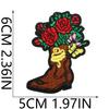Hemp Rope Embroidery Cloth Sticker Bounty Hunter Patch Sticker Western Denim Bag Decoration Computer Embroidery Label Cow Head Ironing