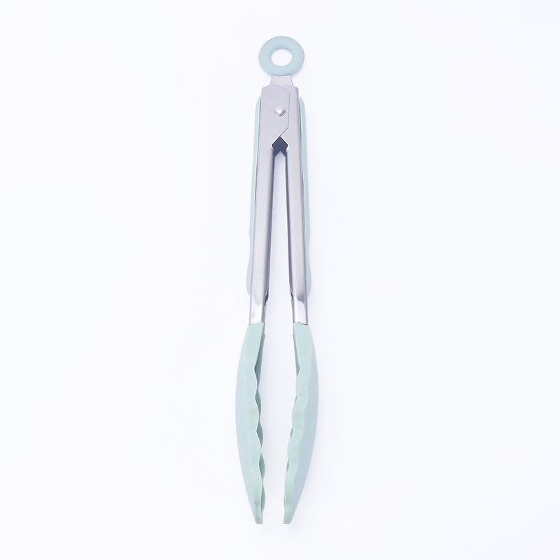 7", 9", 12" High-Temperature Silicone Non-Slip Bread & BBQ Grilling Tongs