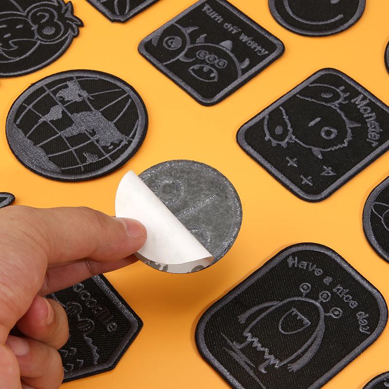 Self-Adhesive Black Clothes Patch Sticker Seamless Men'S And Women'S Down Jackets With Holes And Seamless Repair Embroidery High-End Seam-Free Cloth