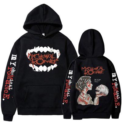 Bluzy z kapturem My Chemical Romance dla mężczyzn i kobiet, gotycka moda, punk, oversize, polar, ciepłe swetry, odzież uliczna