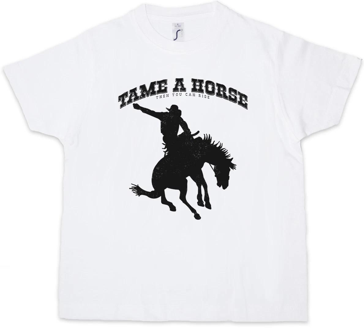 TAME A HORSE Kids Boys kids boys T-Shirt Cowboy Rider Horse Rancher Saddle Taming 100
