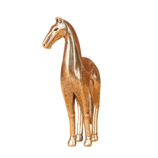 Vintage Mini Pferde Messing Figur Kleine Pferd Feng Shui Ornament Sammler Tier Statue für Büro Tisch Schreibtisch Kaminsims Te Haustier Dekoration