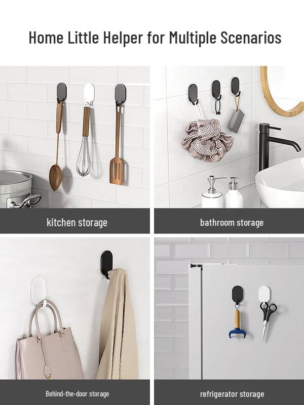 LIEI Punch-Free Stainless Steel Wall Hooks