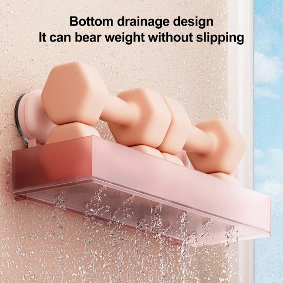 Bathroom Storage Rack Shower Caddy Organizer Load-bearing Easy To Install Suction Cup Strong Wall Floating