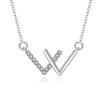 W Letter Necklace Women Luxury Small Group Design Sense Collar Chain Simple Temperament All Matching Trend